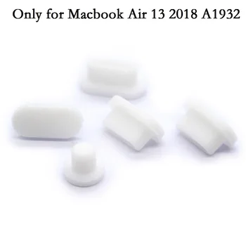 2 vnt./daug Naujų Minkšto Silicio Dulkių Kištukas naujas Macbook Air 13 2018 A1932 Dulkių prijunkite USB jungtys Anti-Dulkių Kamštis Kamštis
