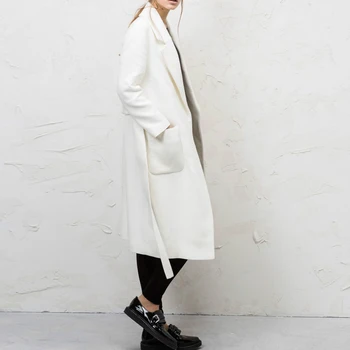 2018 mados korėjos žiemos paltai ir striukės moterims aukštos kokybės elegantiškas ilgas Vilnonis Moterų Paltai Moterims abrigos mujer invierno