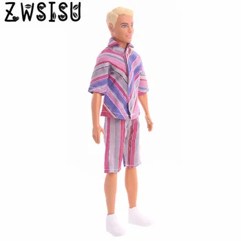 2018 Naujas 7 gabalas pižama drabužius, tinkamas vyrams lėlė Kenas miego rūbų, suteikti vaikams geriausią žaislą priedai