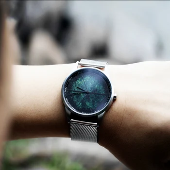 2019 Enmex dizaino laikrodis 3D LAPŲ VENŲ kūrybos nerūdijančio plieno atveju Aliejaus Tapybai veido laikrodis mados kvarcinis laikrodis žiūrėti