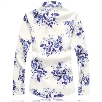 2019 Naujas vasaros shirt mens atsitiktinis mados gėlių spalva trumpas rankovėmis marškinėliai vyrų aukštos kokybės medvilnės marškinėliai Plius dydis S-6XL 7XL