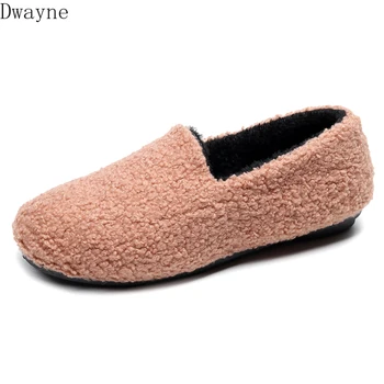 2019 naujos avies odos moteriški batai pedalas ir aksomo šiltas vieno batai butas medvilnės bateliai dėvėti minkštas apačioje batai