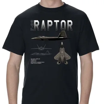 2019 Naują Atvykimo Vyrų Marškinėliai Naujų F-22 Raptor Schema Dizaino T-Shirt
