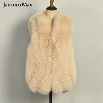 2019 Naują Stilių Moterų Nekilnojamojo Fox Fur Gilets Žiemos Mados Kailio Liemenė Aukštos Kokybės Purus Natūralaus Kailio Liemenė S7582