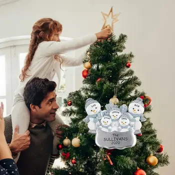 2020 Kalėdų Išgyventi Sniego, Namų Dekoro Šeimos Asmeninį Medžio Navidad Kabinti PVC Pakabukas Ornamentas, Papuošimas