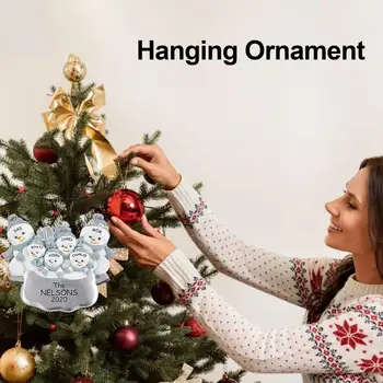 2020 Kalėdų Išgyventi Sniego, Namų Dekoro Šeimos Asmeninį Medžio Navidad Kabinti PVC Pakabukas Ornamentas, Papuošimas
