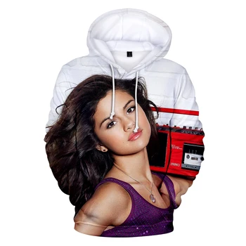2020 Karšto Pardavimo Selena Gomez 3D Hoodies Palaidinės Vyrų/moterų Mados Naujovė Harajuku Spausdinti Selena Gomez Hip-Hop Hoodies Populiarus