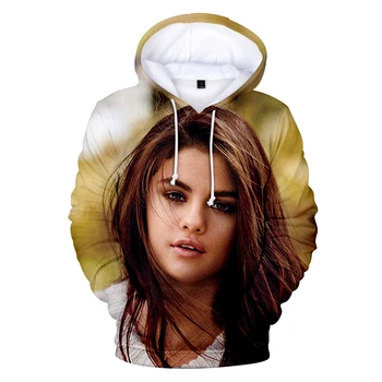 2020 Karšto Pardavimo Selena Gomez 3D Hoodies Palaidinės Vyrų/moterų Mados Naujovė Harajuku Spausdinti Selena Gomez Hip-Hop Hoodies Populiarus