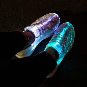 2020 klasikiniai vyriški šviečiantys LED batų atsitiktinis mados tendencija sportiniai bateliai USB įkrovimas
