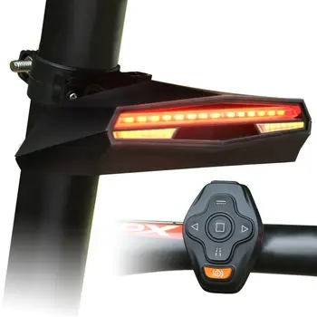 2020 LED Lazeris Dviračių Posūkio Signalo Belaidis Nuotolinio Valdymo Lemputė, Galinis Dviračio Žibintas USB Įkrovimo Dviračių užpakalinis žibintas MTB Įspėjimas