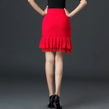 2020 Lotynų Šokių Sijonai Moterims Sambos Praktikos Suknelė Raišteliu Raudona Papildoma Šluostė Tango Salsa Bakstelėkite Šokių Spektaklis Dėvėti