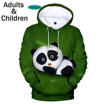 2020 m. Nauja Baltos spalvos Hoodie 3D Gyvūnų Panda Hoodies Vyrams, Moterims Palaidinės Rudenį 3D Spausdinimo Gobtuvu Vaikai Panda Berniukų, Mergaičių Puloveriai