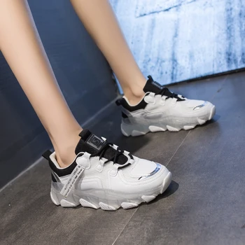 2020 m. Rudenį naujų universalus bėgimo bateliai su želė apačioje mados Tėtis batai moterims, kvėpuojantis laisvalaikio sportiniai bateliai X511