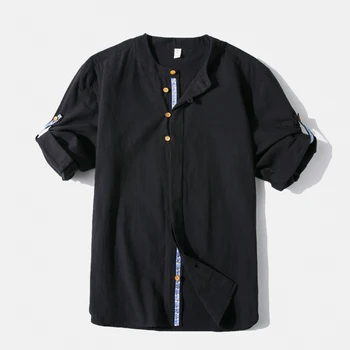 2020 Marškinėliai Vyrams vasaros trumparankoviai Baggy Medvilnės skalbiniai Kietas Mygtuką Paplūdimys Marškinėliai Dienos Šviesą aukštos kokybės Naujas mados
