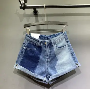 2020 metų vasaros nauja mada moterims džinsinio roll šortai moteriška aukštos wiast rašybos spalva kišenėje jean šortai aukščiausios kokybės r727
