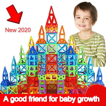 2020 Naujas 112pcs-204pcs Mini Dizaineris Statybos Nustatyti Modelis ir odinas, Plastikiniai Magnetiniai Blokai Švietimo Žaislai Vaikams