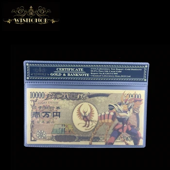 2021 Japonijos Anime Saint Seiya Banknotų Su Rėmu Jenos Banknotų į 24K Auksu Pinigų Rinkimo
