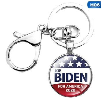 2021 Joe Bidenas jav Prezidento Rinkimų Keychain Bernie JAV Prezidento Stiklo Kupolas Key Chain Papuošalai