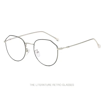 2021 korėjos versija netinkamų akinių rėmeliai Senovinių metalinių akinių rėmeliai Dailės mažų šviežių tendencija plokščio veidrodžio vyrų ir moterų.
