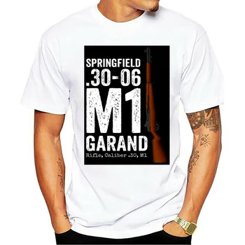2021 Laisvalaikio Mados medvilnės O-kaklo T-shirt vasaros šautuvas asmenybės M1 Garand Spausdinti Berniukai Top Top Mens
