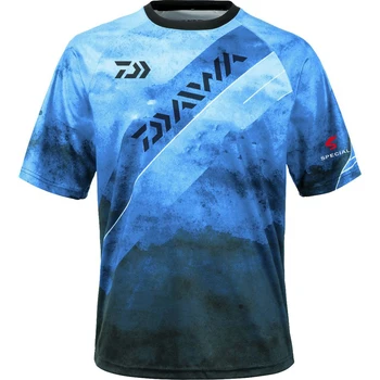 2021 Patogus Daiwa Vyrų Žvejybos Drabužių trumpomis Rankovėmis Vasaros Žvejybos T-shirt Kvėpuojantis Quick Dry DAWA 