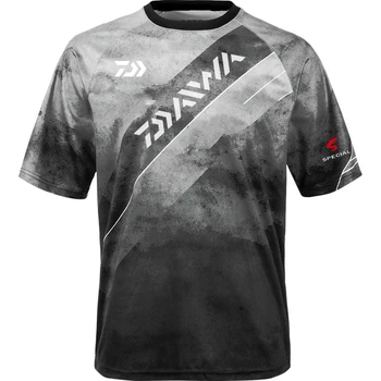 2021 Patogus Daiwa Vyrų Žvejybos Drabužių trumpomis Rankovėmis Vasaros Žvejybos T-shirt Kvėpuojantis Quick Dry DAWA 
