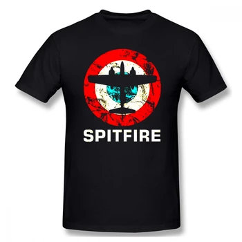 2021 T-shirt Vyrai Spitfire Retro Vintage Reaktyvinis Naikintuvas Šaudymo Plokštumos, Orlaivių, Lėktuvų, Oro Transporto Piloto Naujovė Vyrų Pagrindinio