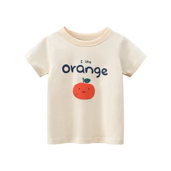 2021 Vasaros Nauja Vaikų trumparankoviai Vaisių T-Shirt Baby Girl Drabužiai
