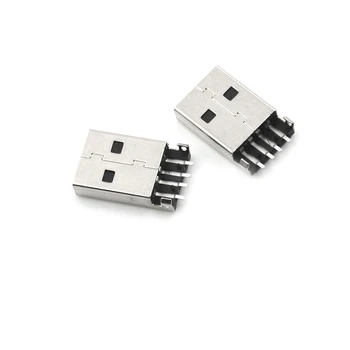 20pcs/daug 4Pin USB 2.0 A Type Male Plug SMT Jungtis G49 Duomenų Perdavimo mokesčių
