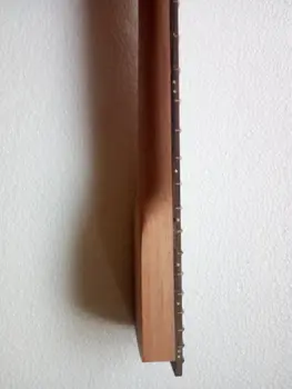 24 nervintis nebaigtas elektrinės gitaros kaklo raudonmedžio pagamintas & rose medienos fingerboard