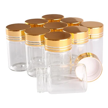 24 vienetų 20ml 30*50mm Tuščių Stiklinių Butelių su Aukso Kepurės Skaidraus Stiklo Kvepalai Prieskonių Buteliai