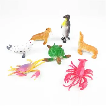 24 įvairių atsitiktinių 4pcs mini modeliavimo smulkių jūros gyvūnų povandeninio pasaulio delfinų, ryklių modelio vaikų švietimo žaislai