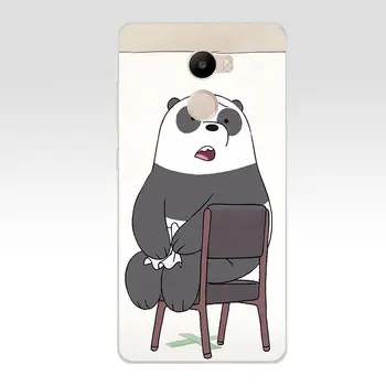 259DD Mes ant Pliko Ledo Panda Bear Balta Minkštas Silikoninis Dangtelis Atveju Xiaomi Xiaomi Redmi 4a 5 plius 4 Pastaba 4x 5a pro mi a1 atveju