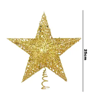 25cm Kaustytomis Geležies Kalėdų Eglutė Rėžtuvės Kabinti Aukso Žvaigždė Medžio Karolius Šalis Naujųjų Metų Scenos Išdėstymas Dekoravimas Ornamentais