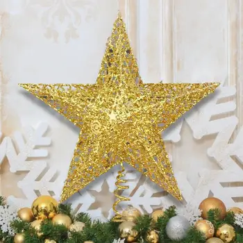 25cm Kaustytomis Geležies Kalėdų Eglutė Rėžtuvės Kabinti Aukso Žvaigždė Medžio Karolius Šalis Naujųjų Metų Scenos Išdėstymas Dekoravimas Ornamentais