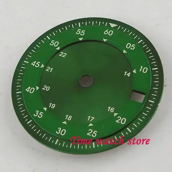 28,5 mm BLIGER žalia dial data langą dvejopo laiko zoną Žiūrėti Dial tinka DG2813 MIYOTA 8215 Judėjimo D300