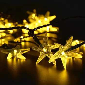 2M 20 LED String Žibintai su baterijomis, Jūros Žvaigždės Formos vidaus ir lauko Naudojami Kalėdų,Pobūvių,Vestuvių,Naujųjų Metų Dekoracijos