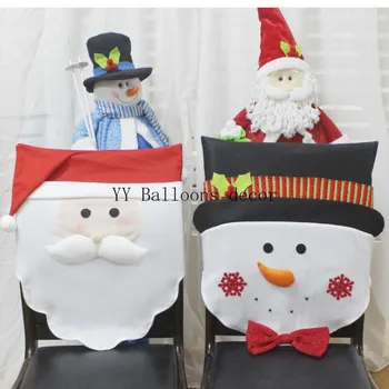 2vnt Kėdė Padengti Vakarienė Valgomojo Stalas, Kalėdų Senelis, senis besmegenis Ornamentu Kėdės Nugaros Apima Kalėdų Stalo Dekoro Naujųjų Metų Prekes