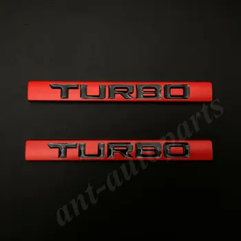 2vnt Metalo Raudona Turbo Automobilio bagažo skyriaus Logotipas Ženklelis Lipdukas Lipdukas i VTEC 370 220 210