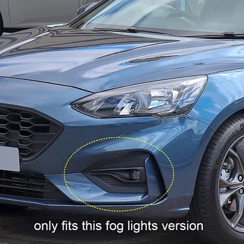 2vnt Priekiniai Foglight Lempos Dangtelio Apdaila Rėmo Išoriniai Priedai Ford Focus 2019 2020 ST-Line