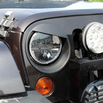 2x Švilpukai Priekinis Žibintas priekinis žibintas Apdaila Padengti ABS jeep Wrangler 2007-