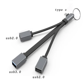 3 1. C Tipo Vyrų ir Moterų USB 3.0 USB2.0 OTG Hub Adapteris, Laidas USB Skirstytuvo KOMPIUTERIO, Telefono, Planšetinio kompiuterio Pelė, Klaviatūra