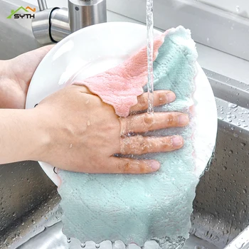 30*30 4pcs Virtuvės rpg absorbentas ir nepūkuotu virtuvės naftos-nemokamai nuvalykite stalą rankšluostį buitinių indų šveitimo padas