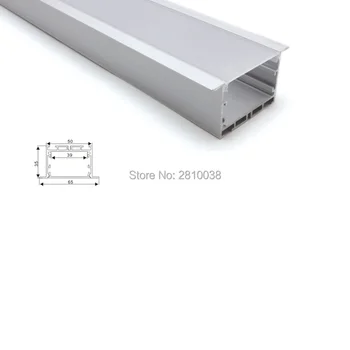 30 X 2M Rinkiniai/Daug Naujų atvykimo led profilis PC padengti 35mm aukštas, T formos led aliuminio korpusas profilis montuojamas lubų šviesos