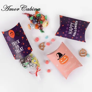 30pcs Helovinas tema popierinį maišelį saldainių pagalvę lauke moliūgų saldainiai dovanų maišelis pakuotė vaikai šalis dvasios kepimo popieriaus, dovanų dėžutėje