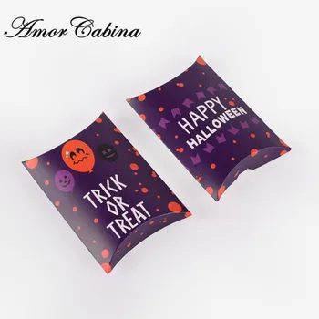 30pcs Helovinas tema popierinį maišelį saldainių pagalvę lauke moliūgų saldainiai dovanų maišelis pakuotė vaikai šalis dvasios kepimo popieriaus, dovanų dėžutėje