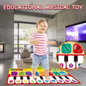 32 Colių Didelis Dydis Animacinių Filmų Kūdikio Muzikinis Kilimėlis Žaislų Fortepijonui Žaislas Infantil Muziką Mat Vaikai Ankstyvojo Ugdymo Mokymosi Dovanos Vaikams