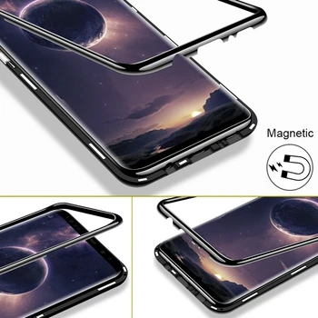 360 Magnetinio Atveju Samsung Note 9 8 S8Plus Magnetas Stiklo Coque Dangtelis Skirtas Samsung Galaxy Note 9 S8 S9 Plus Galaxy S9 Note9 Atveju
