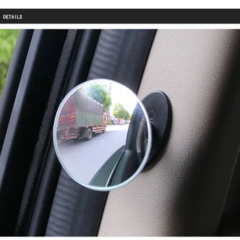 360 plataus kampo apskrito išgaubto veidrodžio Durų pusėje mažas apvalus veidrodis didelis laukas galinio vaizdo pagalbinės Automobilio galinio vaizdo veidrodėlis