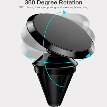 360 Rotable Oro Angos Magnetinį Laikiklį mobiliajam telefonui Magnetas GPS Telefono Laikiklį Universalus Laikiklis, Automobilinis Navigacijos Automobilių Stovėti D7A2